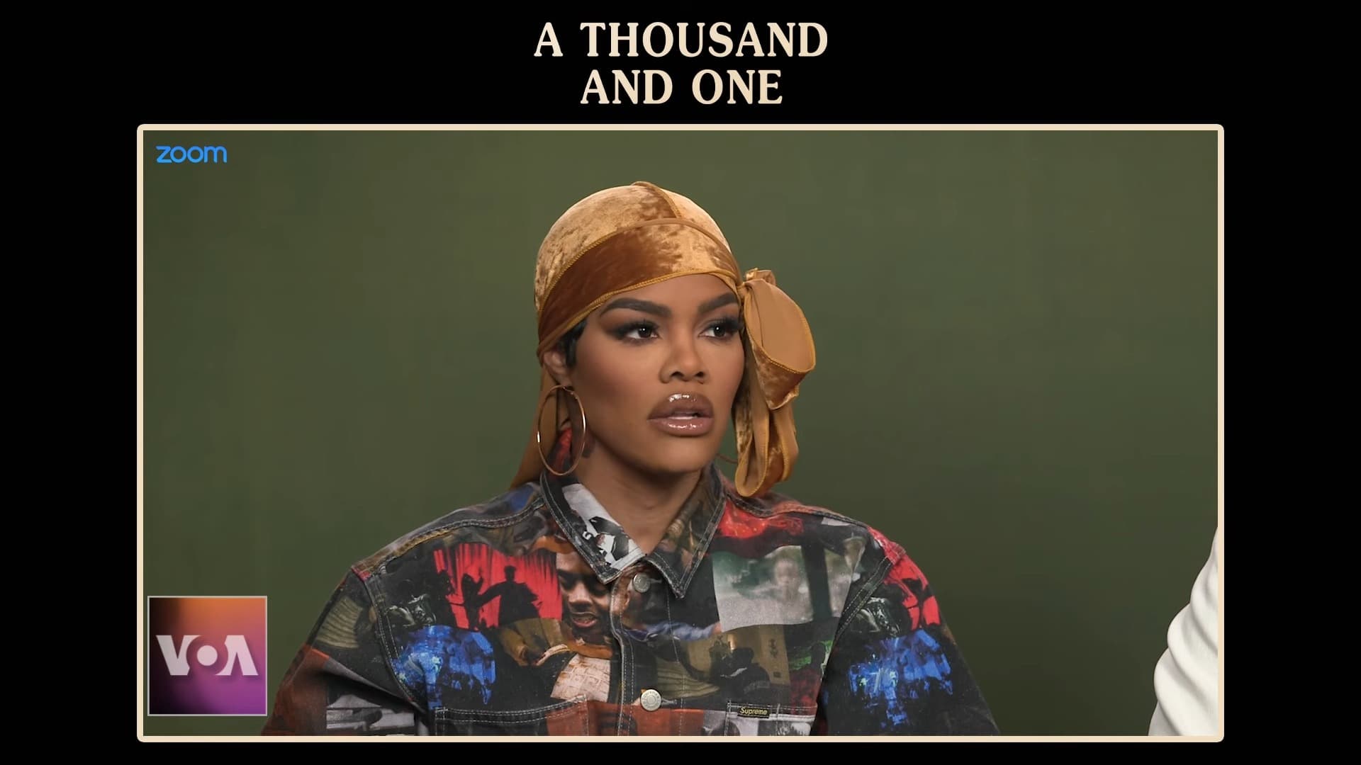 Teyana Taylor during a Voice of America interview in 2023